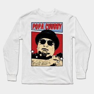 Popa Chubby Pop Art Comic Style Long Sleeve T-Shirt